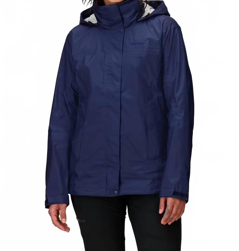 NEW MARMOT women's precip eco jacket in navy